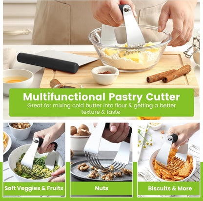 Cortador de Masa y Mezclador de Repostería de Acero Inoxidable