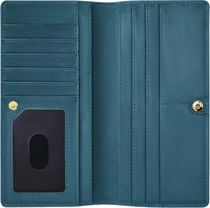 Cartera Slim para Mujer con Protección RFID y Cremallera