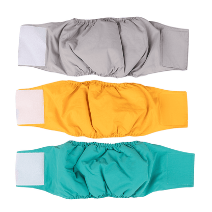 Set de 3 Bandas Reutilizables para el Vientre de Perro Macho