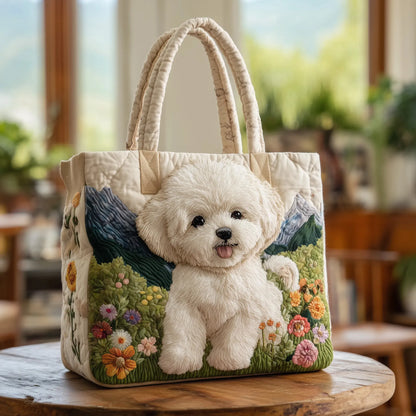 Bolso Artesanal Acolchado con Diseño de Perro