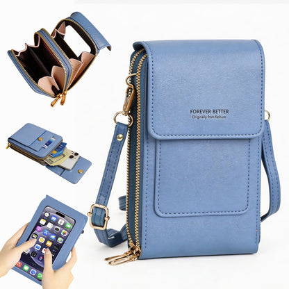 Bolso Bandolera de Cuero PU con Bloqueo RFID