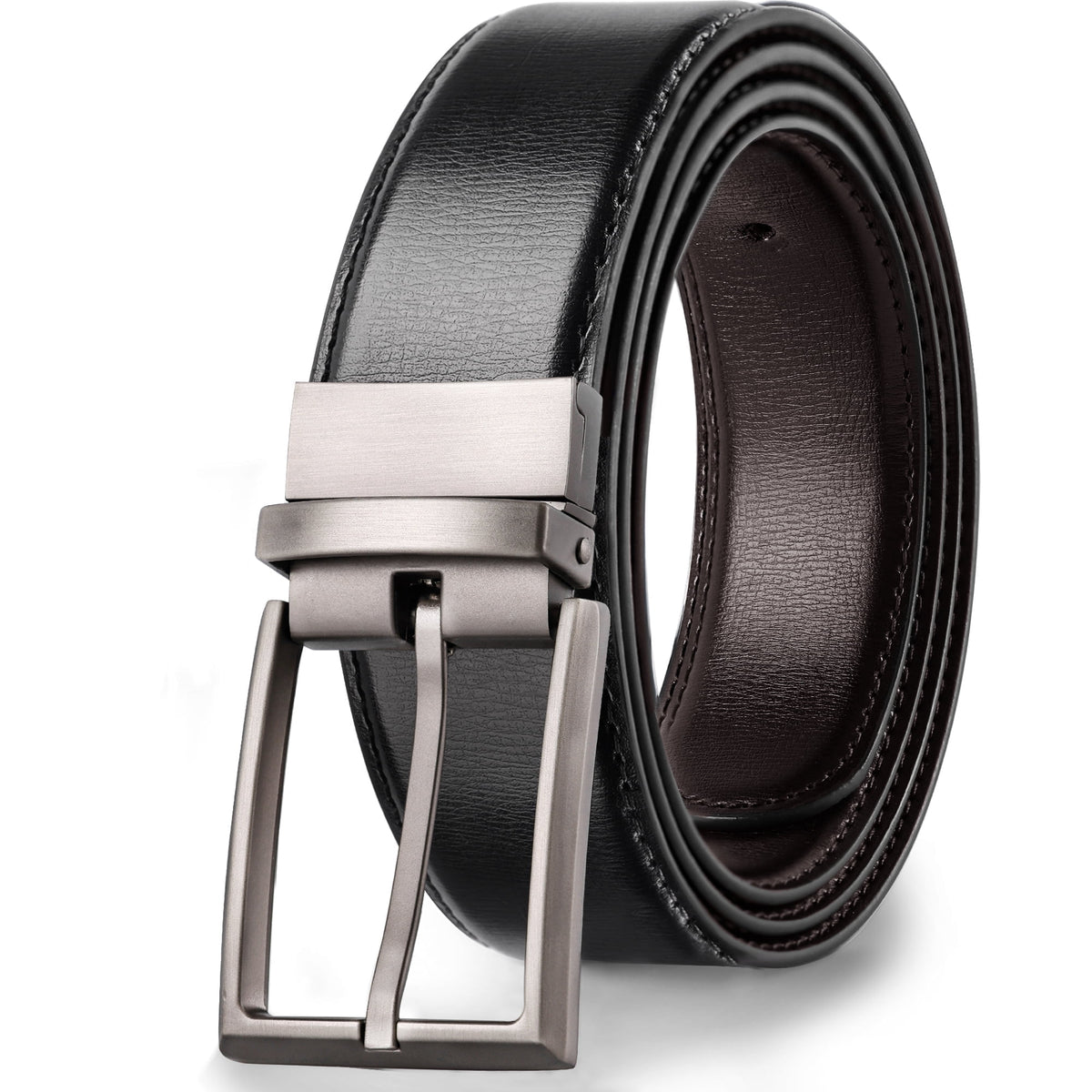 Cinturón reversible de cuero para hombre