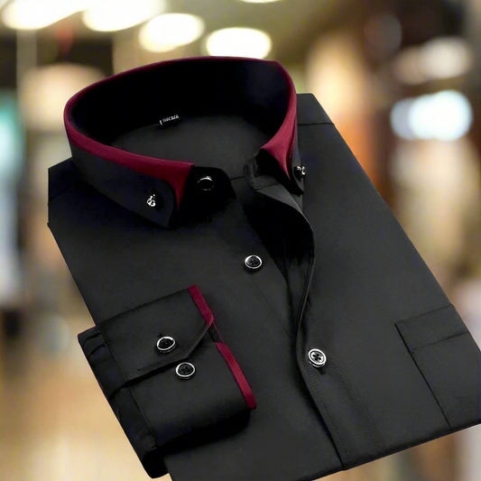 Camisa Clasica de Algodon con Mangas Largas