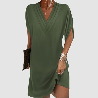 Vestido Elegante con Mangas 3/4