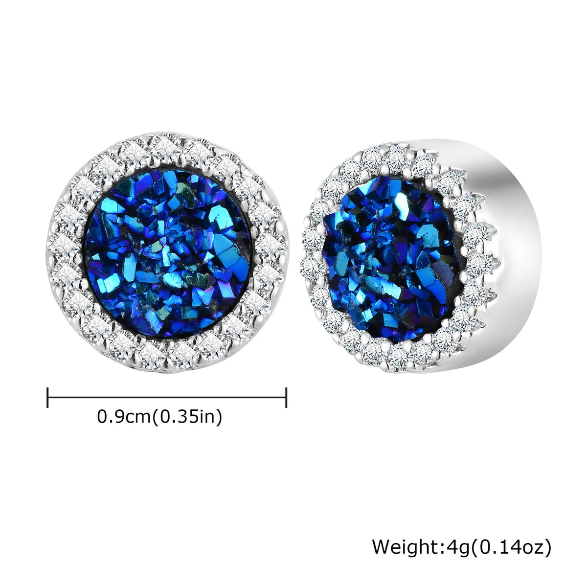 Pendientes Magnéticos sin Piercing - Circonita, Acero Inoxidable
