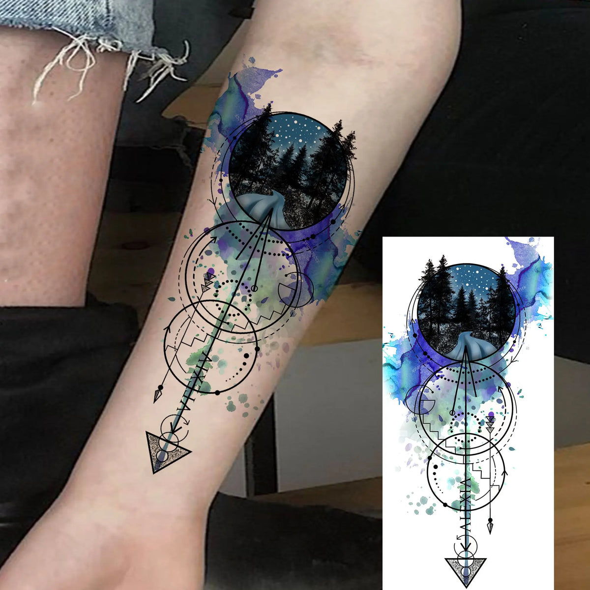 Set de Tatuajes Temporales - Diseños de Fe y Familia, Resistentes al Agua