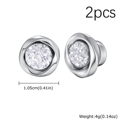 Pendientes Magnéticos sin Piercing - Circonita, Acero Inoxidable