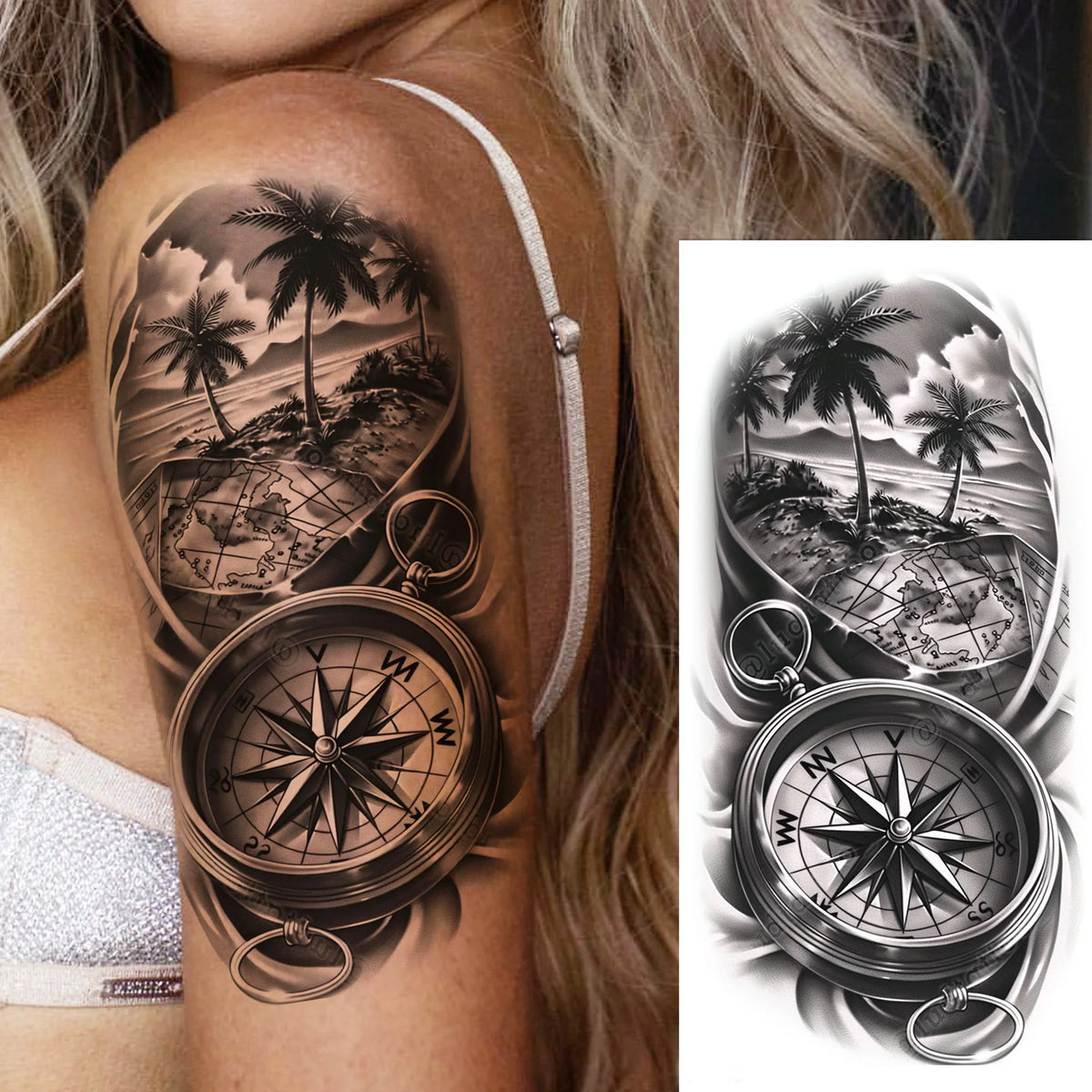 Set de Tatuajes Temporales - Diseños de Fe y Familia, Resistentes al Agua