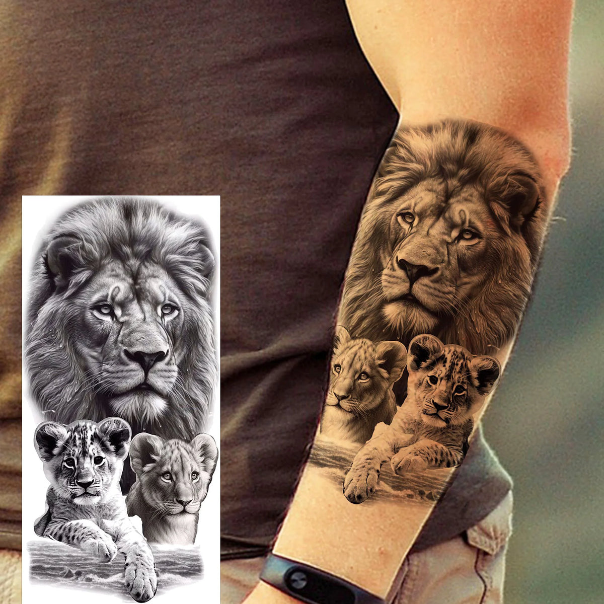 Set de Tatuajes Temporales - Diseños de Fe y Familia, Resistentes al Agua