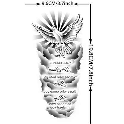 Set de Tatuajes Temporales - Diseños de Fe y Familia, Resistentes al Agua
