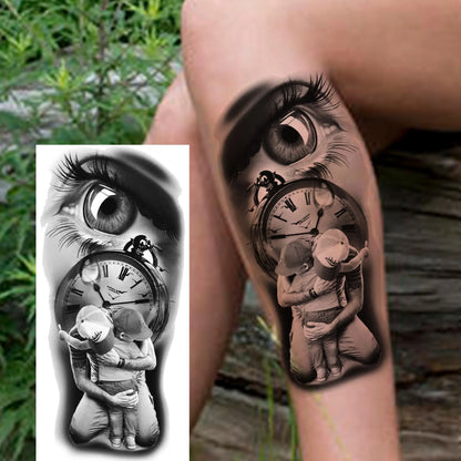 Set de Tatuajes Temporales - Diseños de Fe y Familia, Resistentes al Agua
