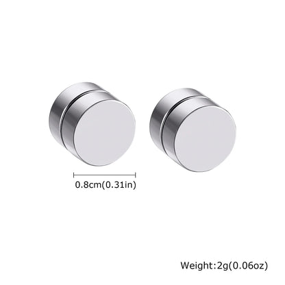 Pendientes Magnéticos sin Piercing - Circonita, Acero Inoxidable