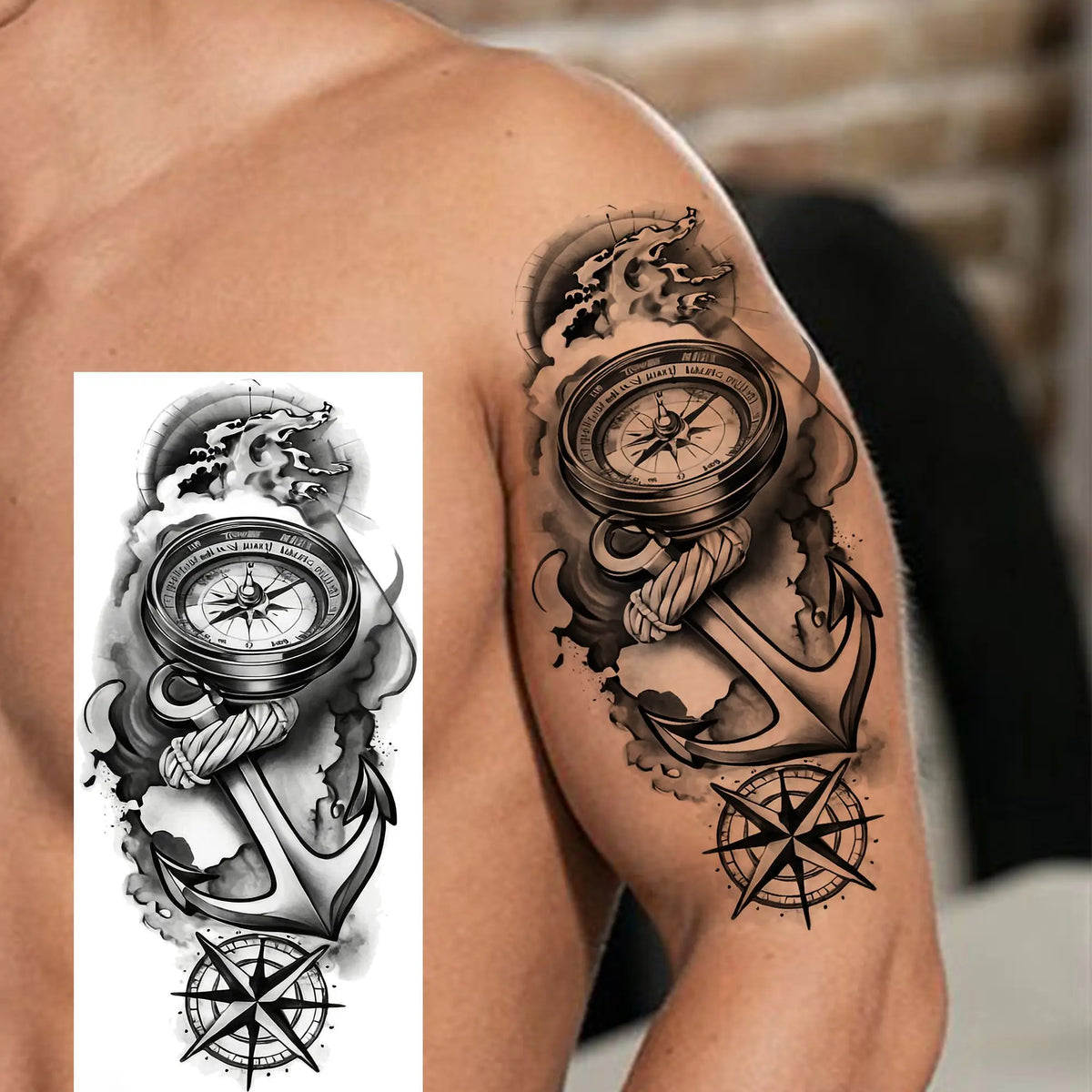 Set de Tatuajes Temporales - Diseños de Fe y Familia, Resistentes al Agua