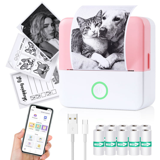 Mini impresora térmica portátil para pegatinas y fotos