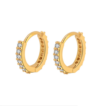 Aros Pequeños de Acero Inoxidable con Circonita - Cartílago y Tragus