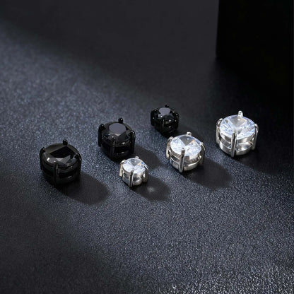 Pendientes Magnéticos sin Piercing - Circonita, Acero Inoxidable