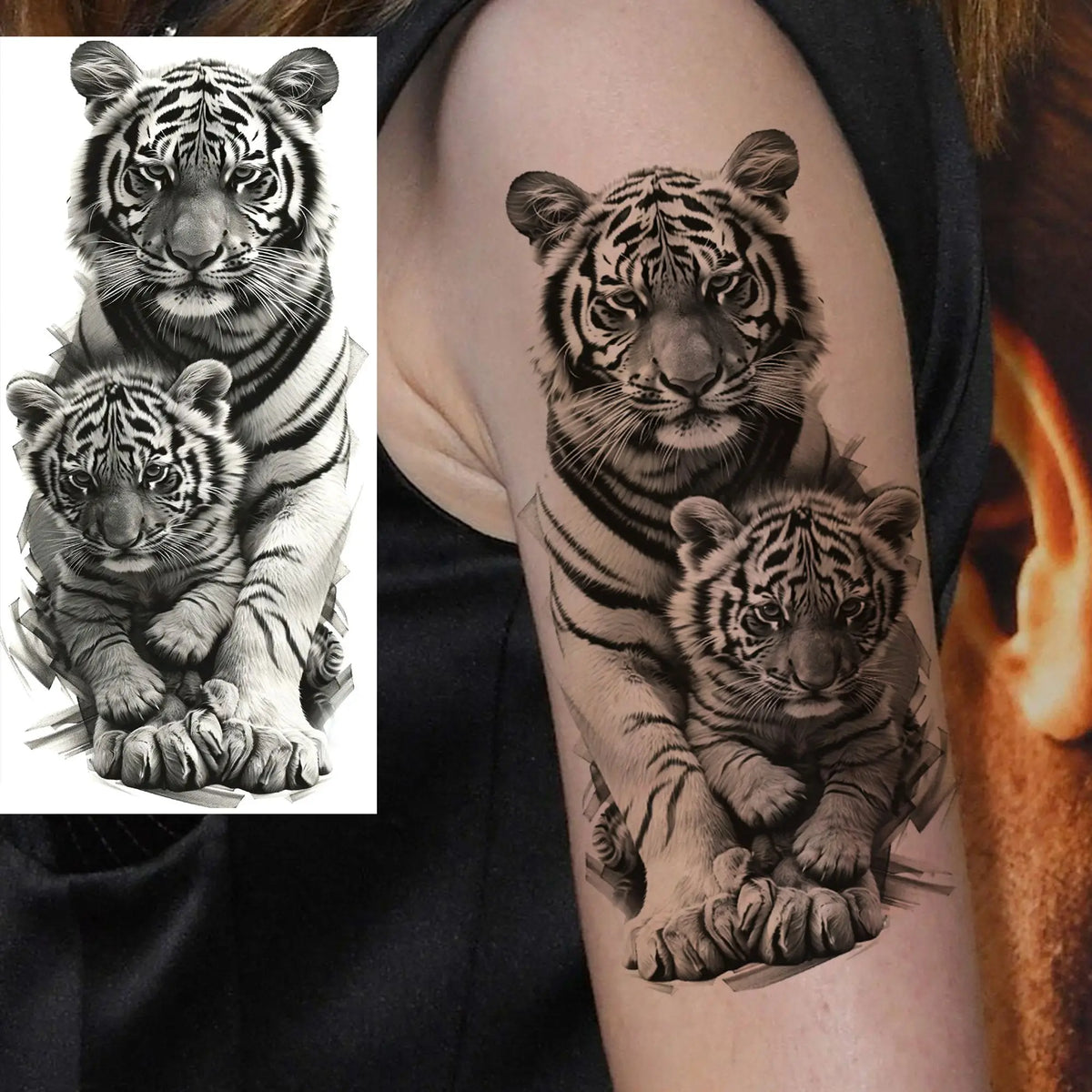 Set de Tatuajes Temporales - Diseños de Fe y Familia, Resistentes al Agua