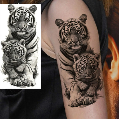 Set de Tatuajes Temporales - Diseños de Fe y Familia, Resistentes al Agua
