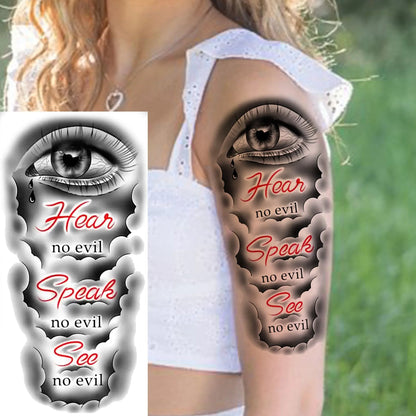 Set de Tatuajes Temporales - Diseños de Fe y Familia, Resistentes al Agua