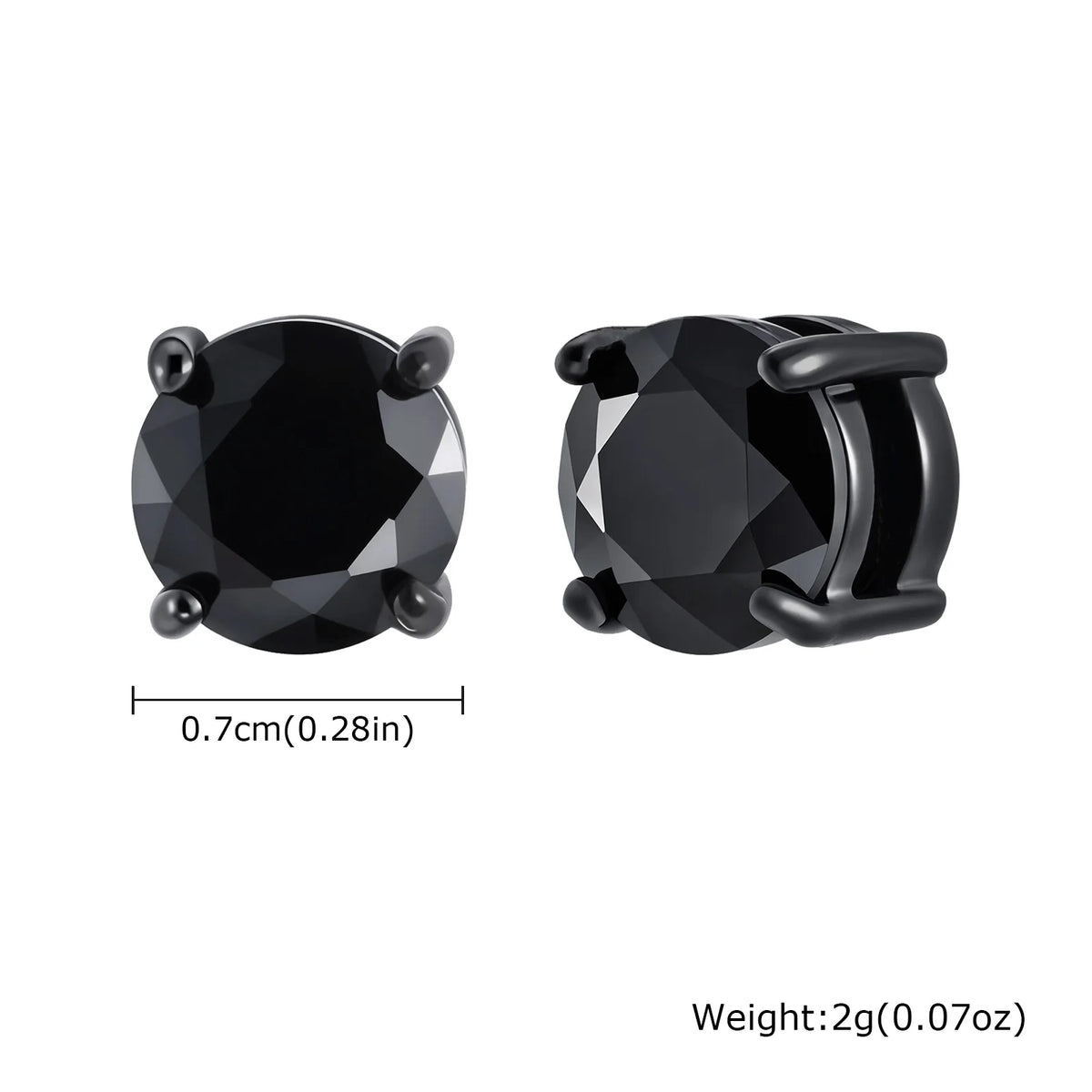 Pendientes Magnéticos sin Piercing - Circonita, Acero Inoxidable