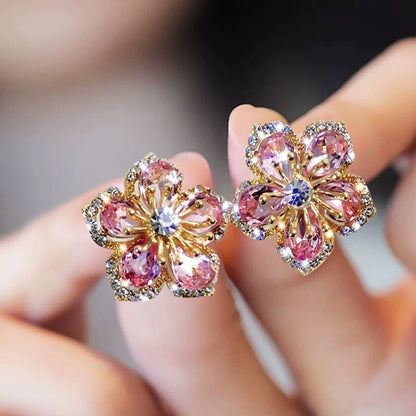Pendientes de Plata con Zirconitas Multicolores