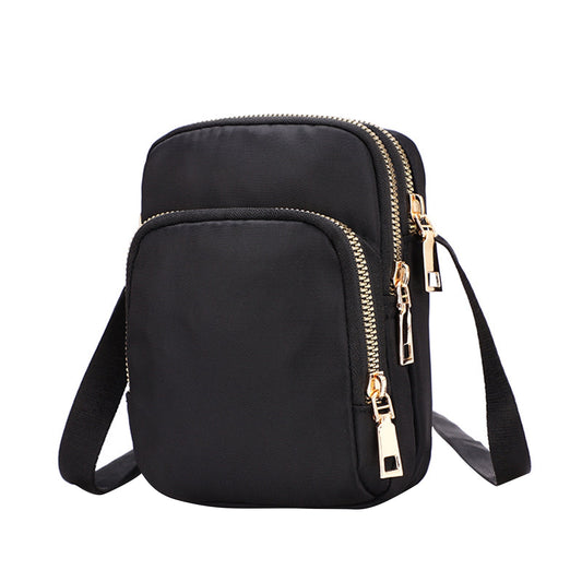 Bolso cruzado de nylon 3 capas para mujer