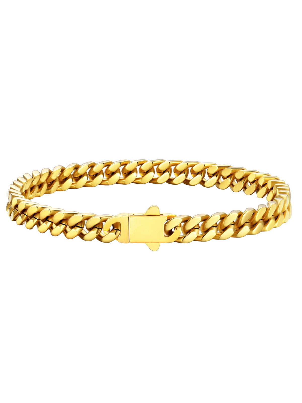 Pulsera Cubana Chapada en Oro 14K para Hombre