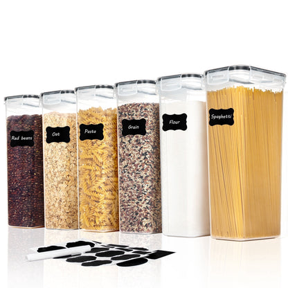Set de 6 Botes Herméticos para Pasta y Alimentos Secos