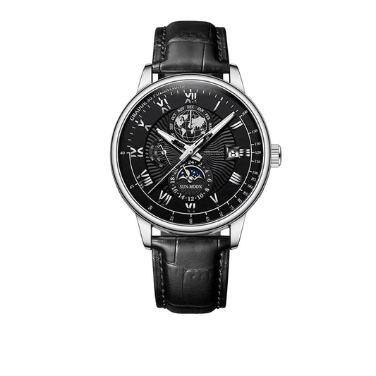 Reloj de cuarzo para hombre con correa de cuero