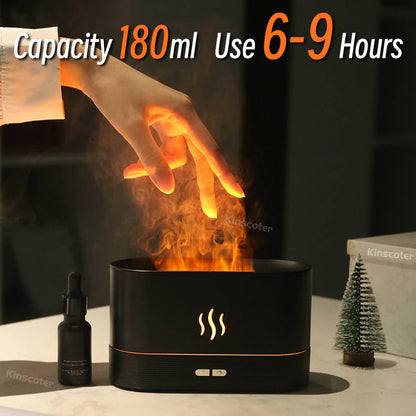 Difusor de Aromaterapia con Llama y Luz LED