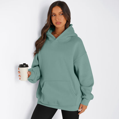 Sudadera Oversize de Cuello Redondo para Mujer
