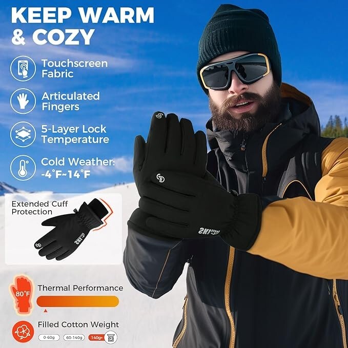 Guantes de Invierno Impermeables Antideslizantes