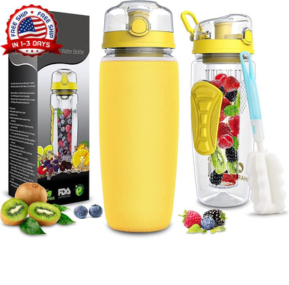 Botella de Agua Deportiva con Infusor de Frutas 32oz