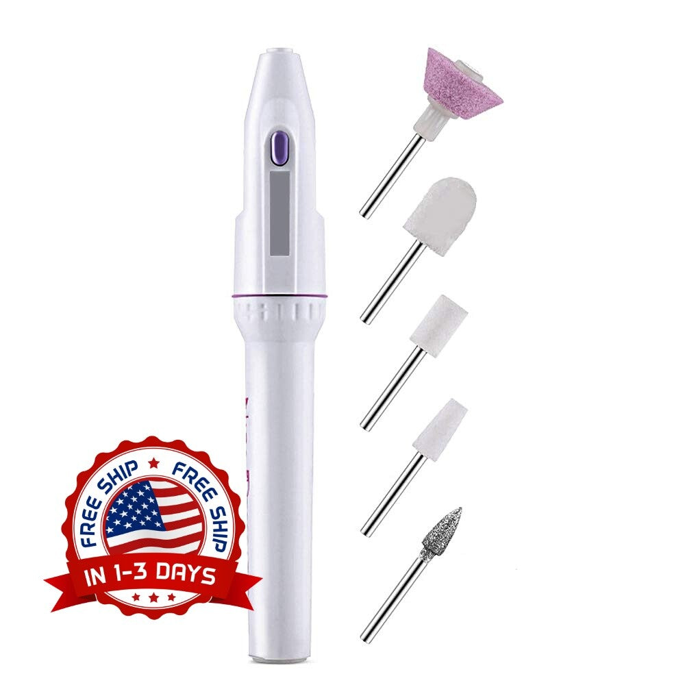 Set de Pulidor de Uñas Eléctrico con Puntas Intercambiables