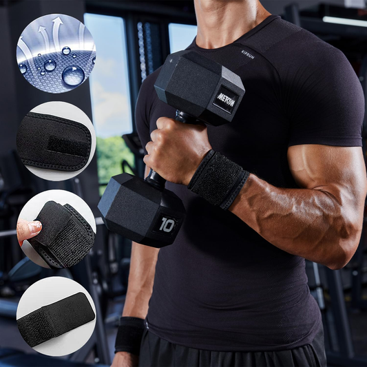 Muñequera Ajustable de Soporte para Fitness (Pack de 2)