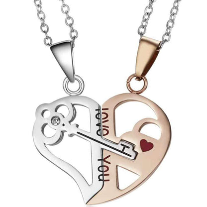 Set de 2 Collares de Corazón y Llave para Parejas
