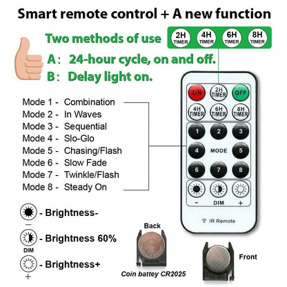 Cortina de Luces LED con Control Remoto (3x3m)