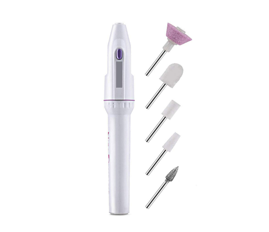 Set de Pulidor de Uñas Eléctrico con Puntas Intercambiables