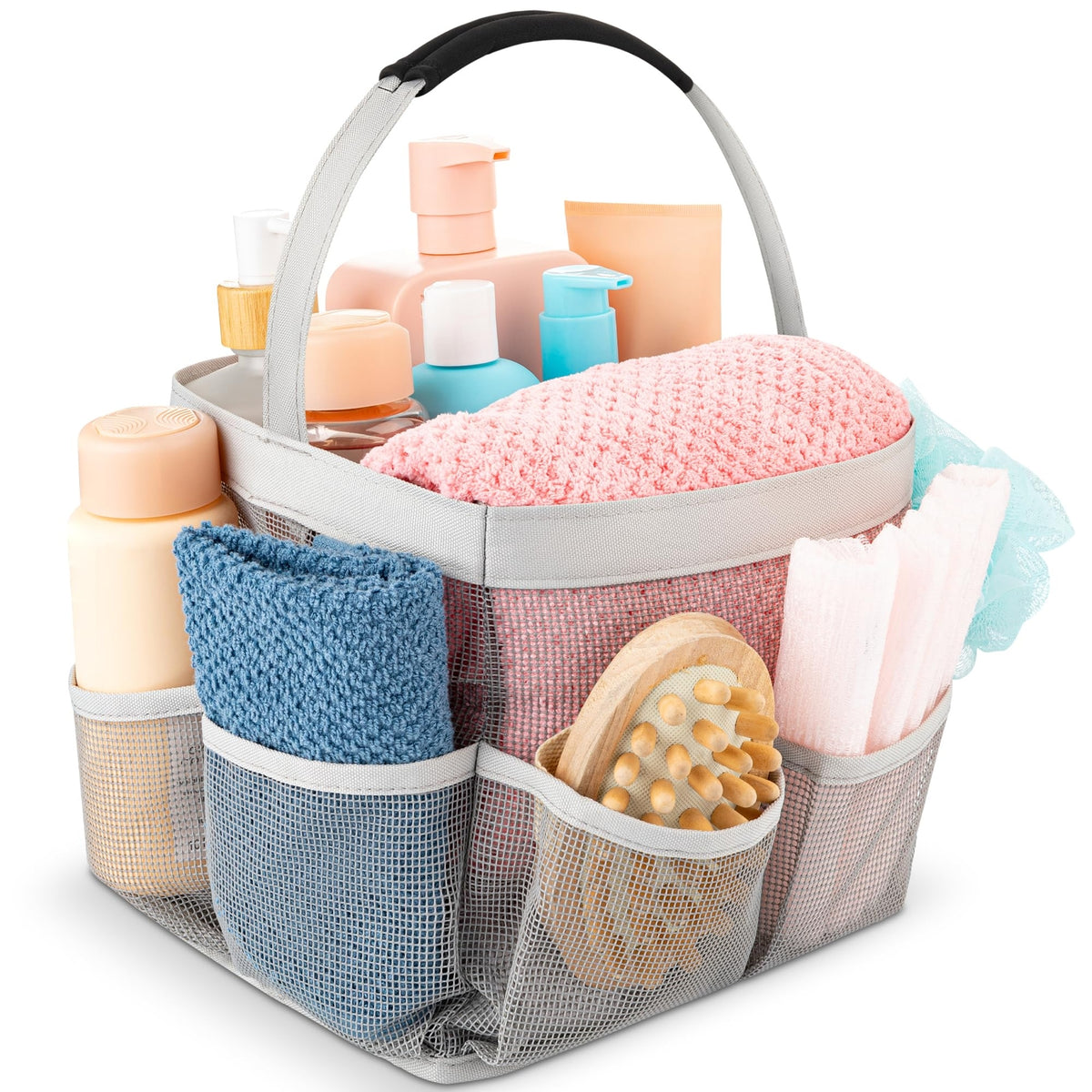 Bolsa Organizadora de Malla para Ducha (9 Bolsillos)