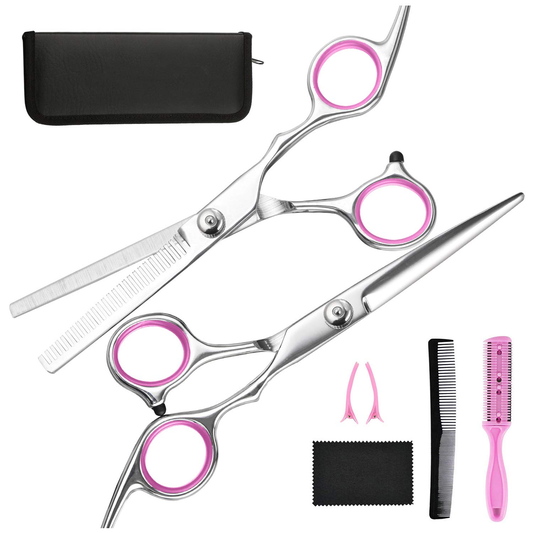 Set de Tijeras Profesionales para Cortar y Entresacar Cabello