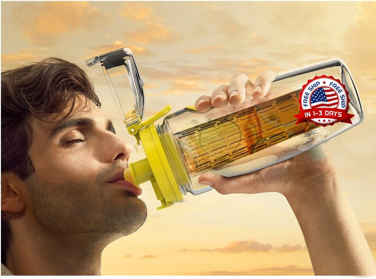 Botella de Agua Deportiva con Infusor de Frutas 32oz