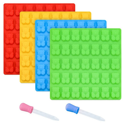 Pack de 4 Moldes de Silicona para Dulces de Osito