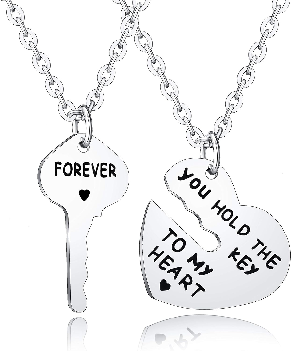 Collar de corazón acero inoxidable
