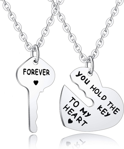 Collar de corazón acero inoxidable