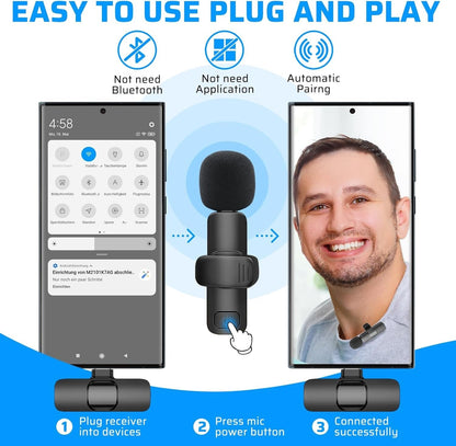 Microfono Inalambrico Mini de Solapa para Movil