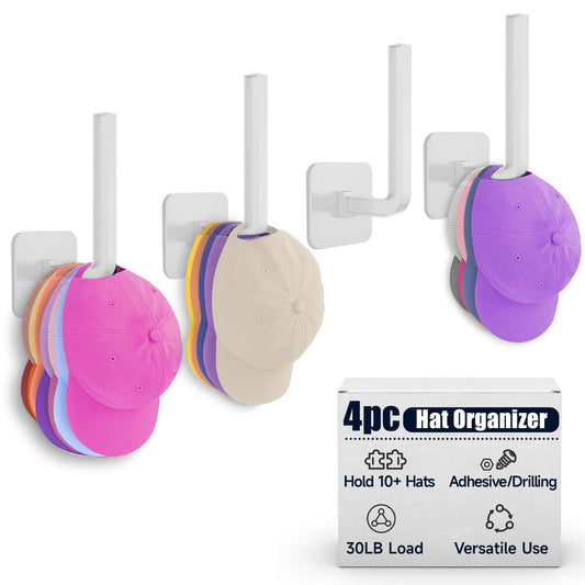 Perchero de Pared para Gorras 4 Unidades