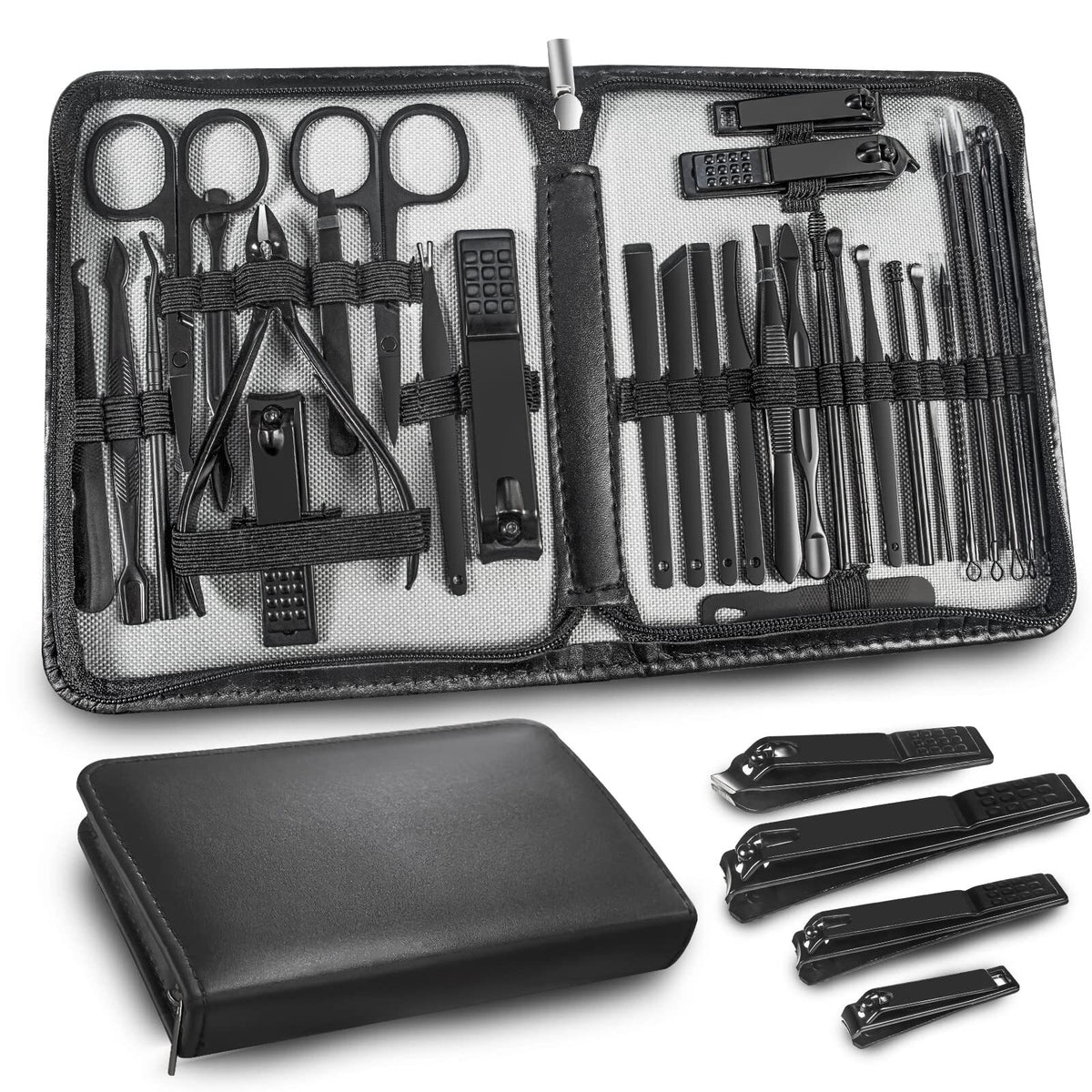Kit de 30 Cortaunas de Acero Inoxidable
