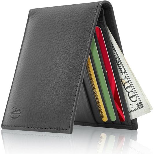 Cartera de Piel Slim para Hombre con Protección RFID