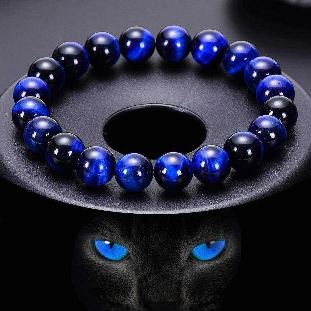 Pulsera de Piedra Natural Azul para Hombre y Mujer