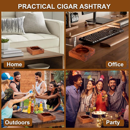 Cenicero de Madera para Cigarros Exterior